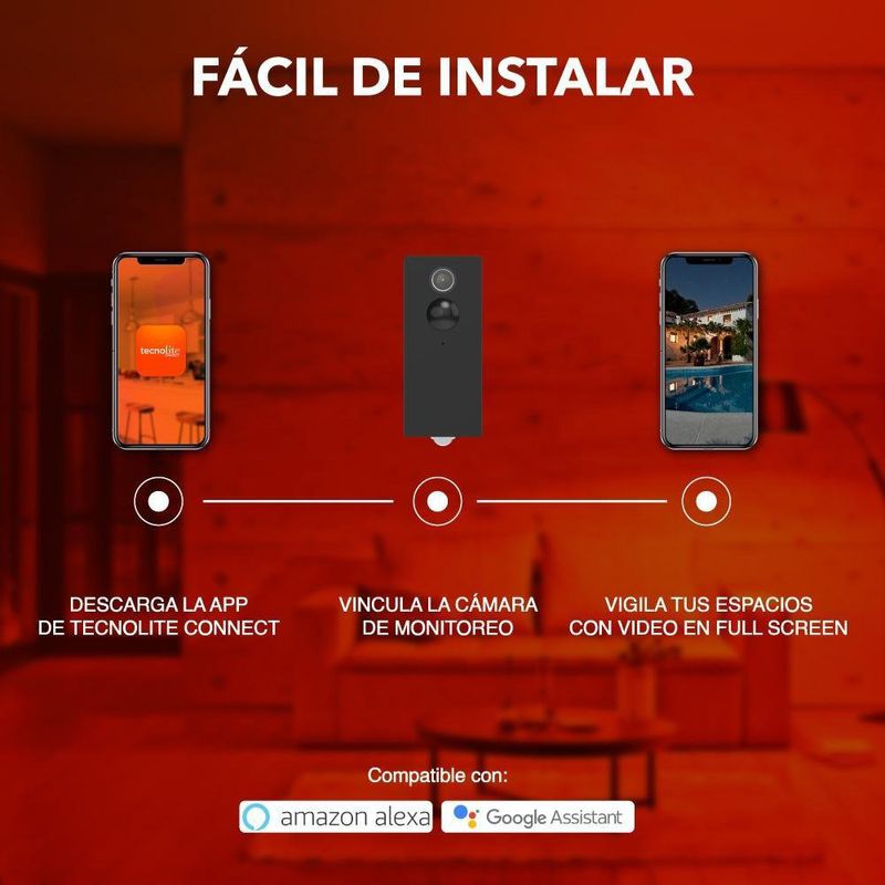Cámara Web De Monitoreo Interior Wifi  - Tecnolite Connect