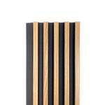 Panel Decorativo Imitación Madera y Negro 0.16 x 2.9 M
