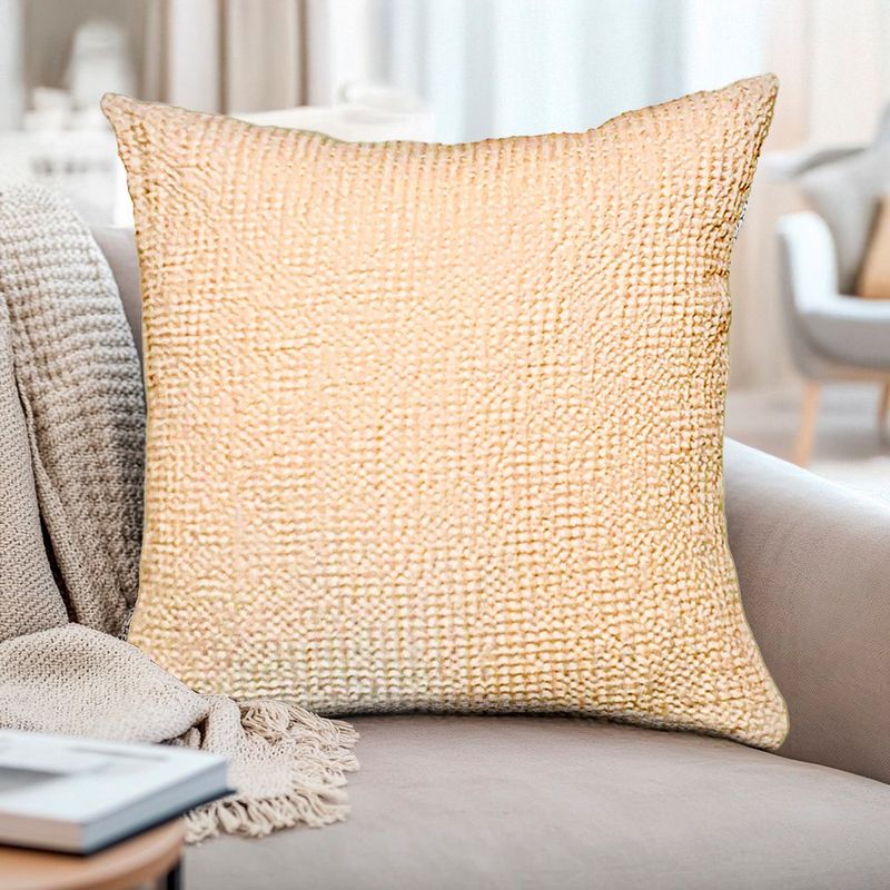 Funda para Cojín Beige 45 x 45 Cm