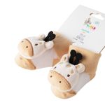 Set de Calcetas para Bebé con Diseño Animal Beige 6-12 Meses