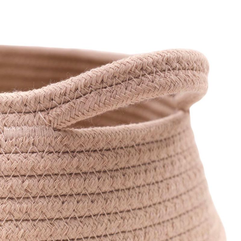 Canasta Decorativa Beige Olive con Asa 27 x 23 Cm