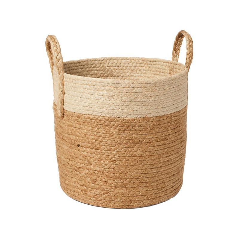 Cesta Cilíndrica de Fibra Natural