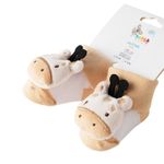 Set de Calcetas para Bebé con Diseño Animal Beige 0-6 Meses