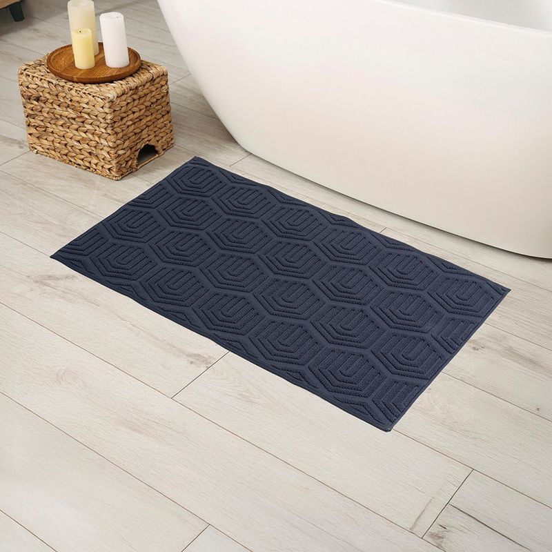 Alfombra de Baño Azul Marino 60 X 100 Cm