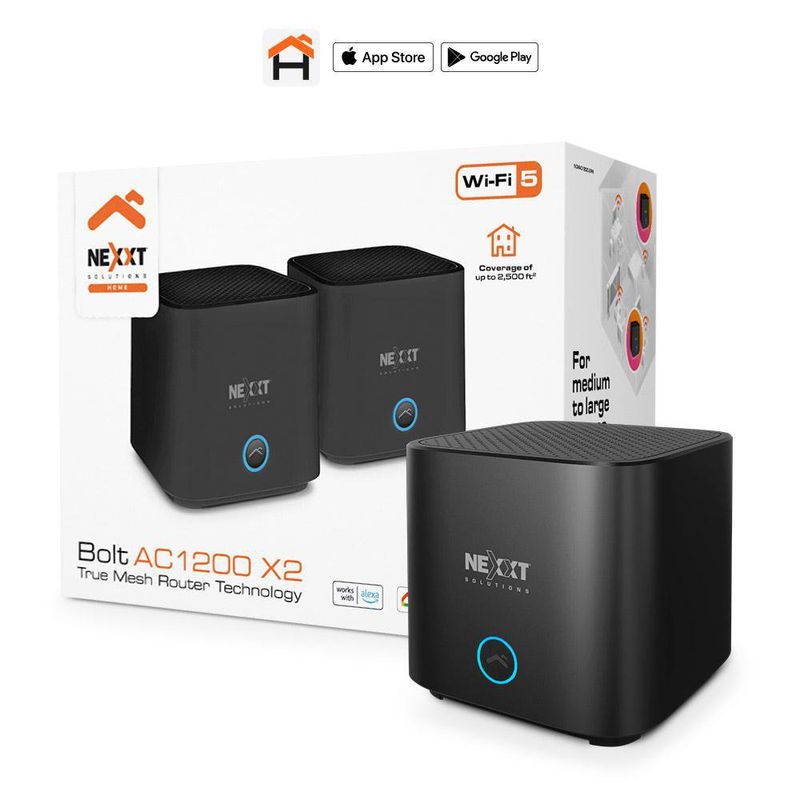 Set de 2 Routers Inalámbricos Mesh Bolt AC1200 Negros