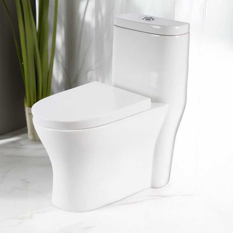 Sanitario Asiento Elongado Blanco Brillante