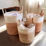 Cesta Cilíndrica de Fibra Natural