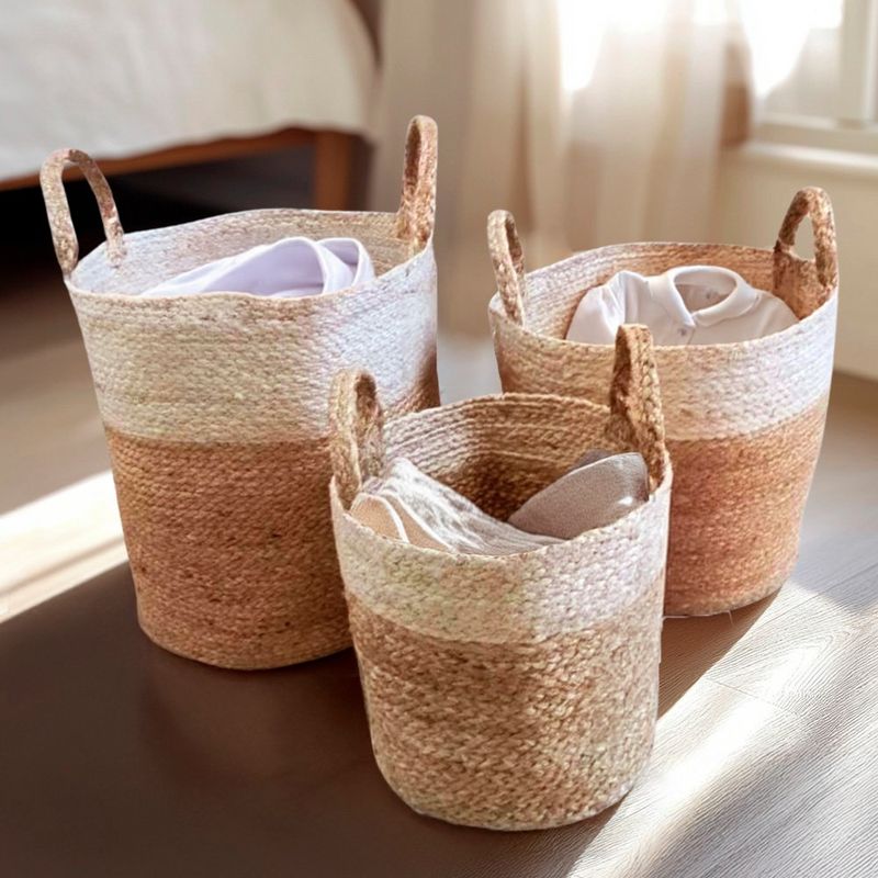 Cesta Cilíndrica de Fibra Natural