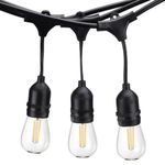 Serie de Luces LED Vintage Negro para Exterior
