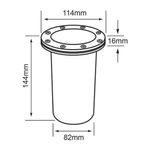 Lámpara de Piso para Exterior Negra IP65