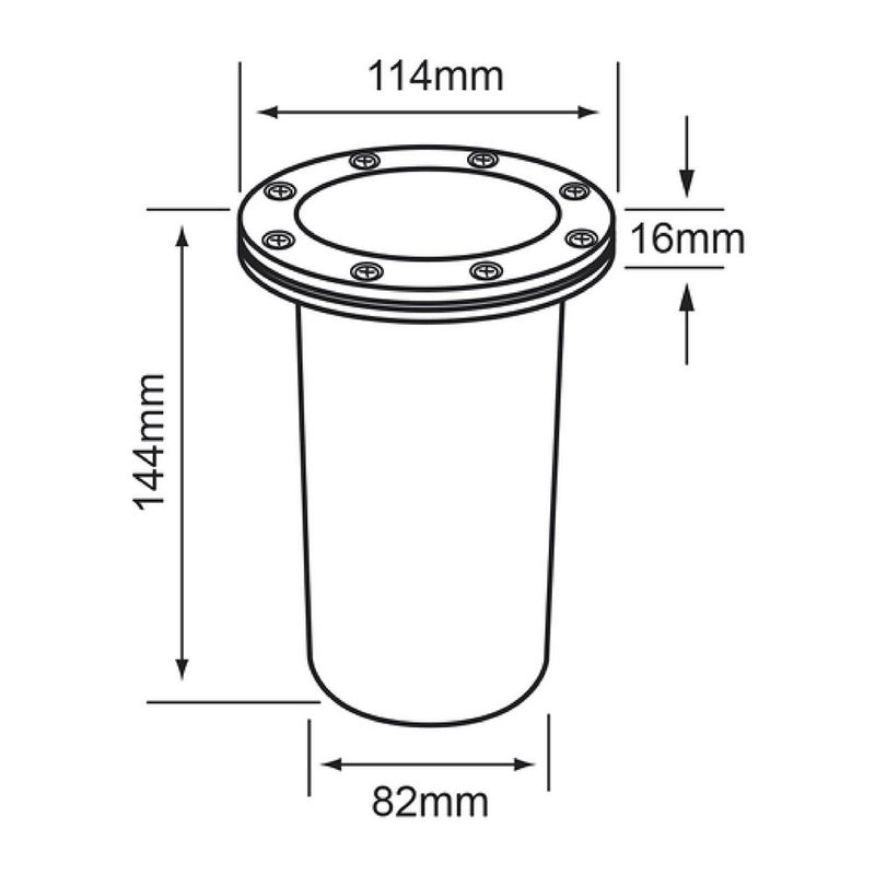 Lámpara de Piso para Exterior Negra IP65