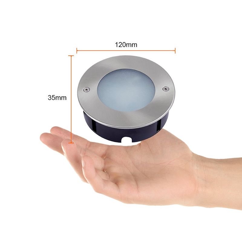 Lámpara de Piso LED Empotrable Exterior  9 W Luz Cálida