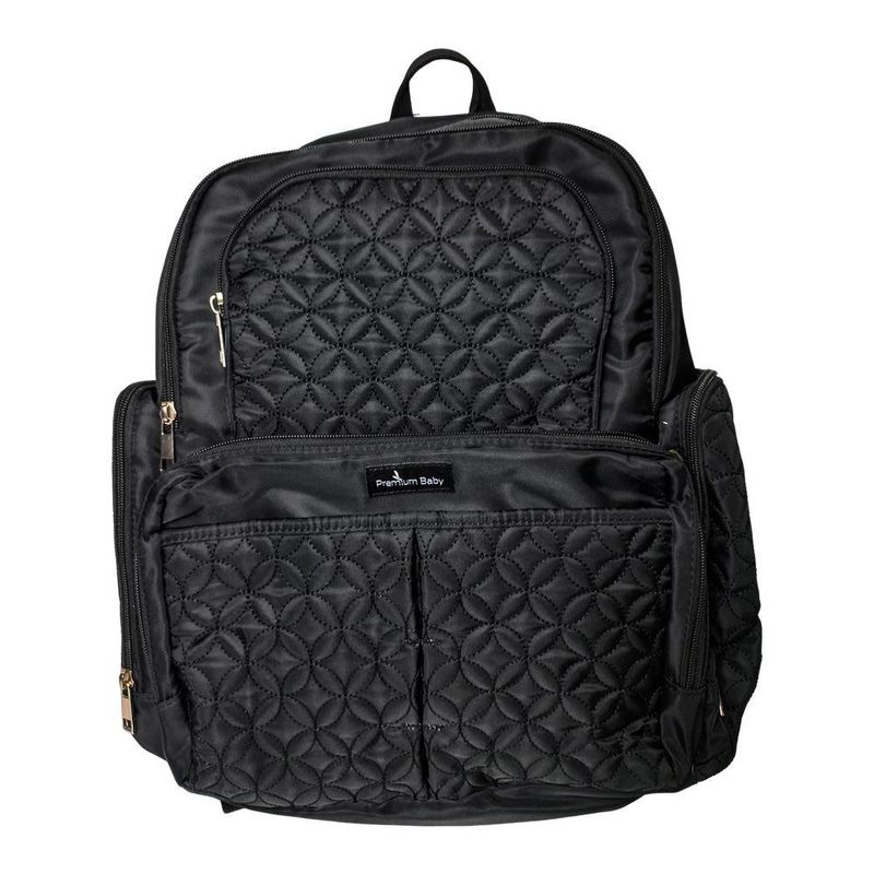 Pañalera Tipo Mochila Textura Negra