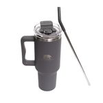 Vaso Térmico de Acero Inoxidable con Pajilla Gris 887Ml