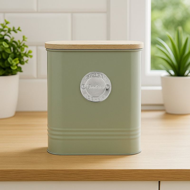 Bote para Galletas con Tapa de Bambú Squircle Menta 2.7 L