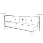 Sofá Cama Con Portavasos Bruna De 180 x 86 x 74 Cm - Varios Colores