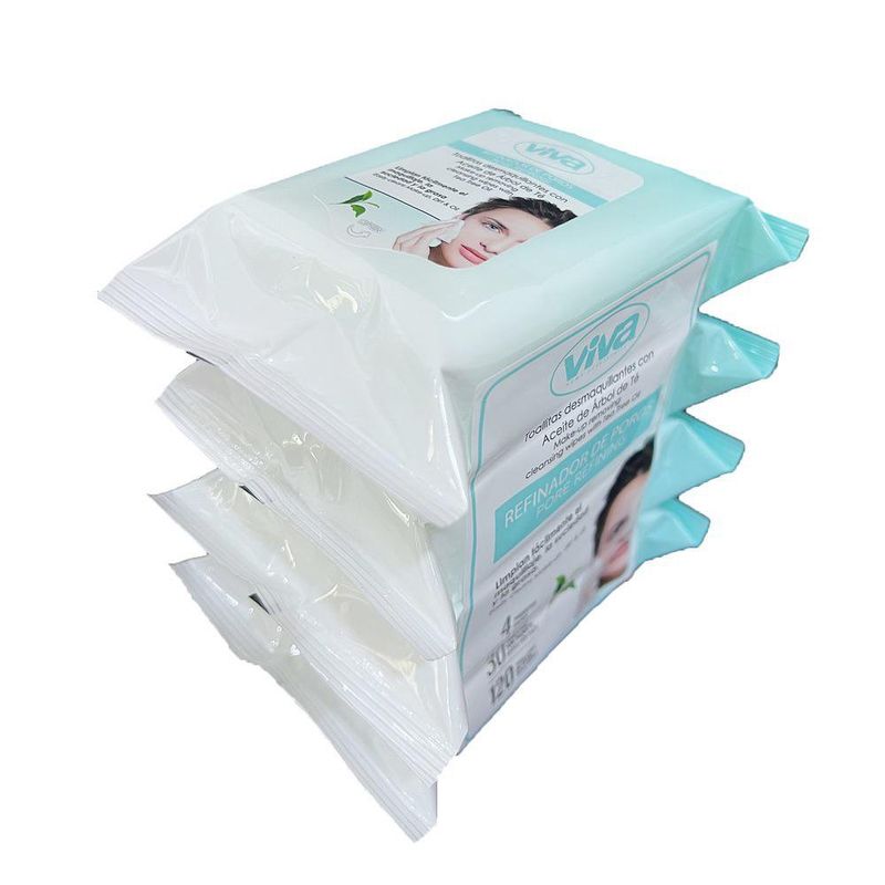 Toallas Desmaquillantes Aceite de Té 120 Unidades