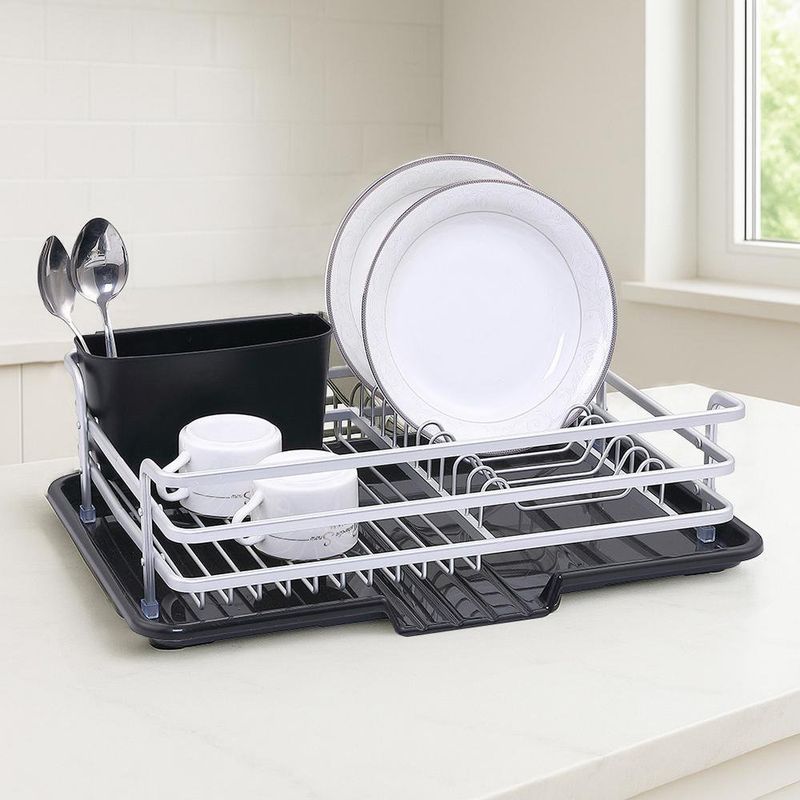 Escurridor de Platos con Bandeja de Aluminio
