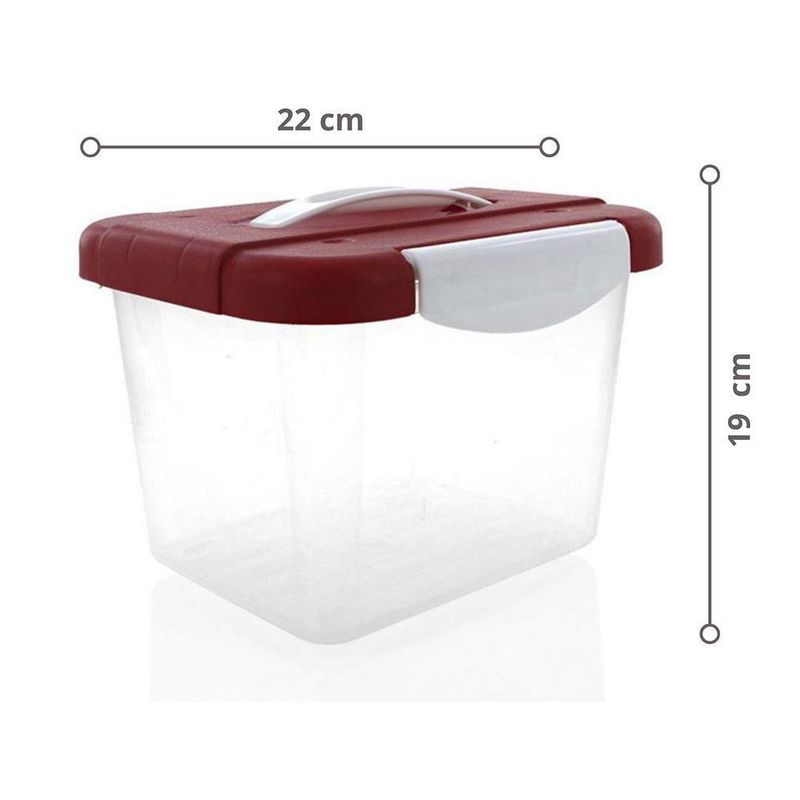 Caja-Click-con-tapa-y-Agarrador-4-L-Rojo