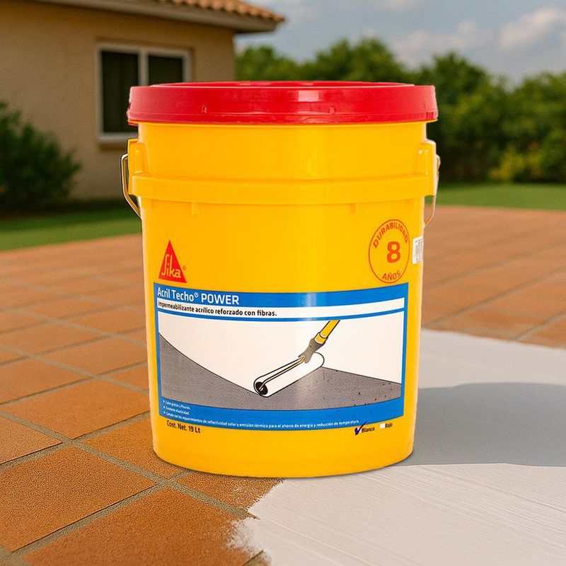 Impermeabilizante Acrílico Sika Acril Techo Power Blanco 5 Gal