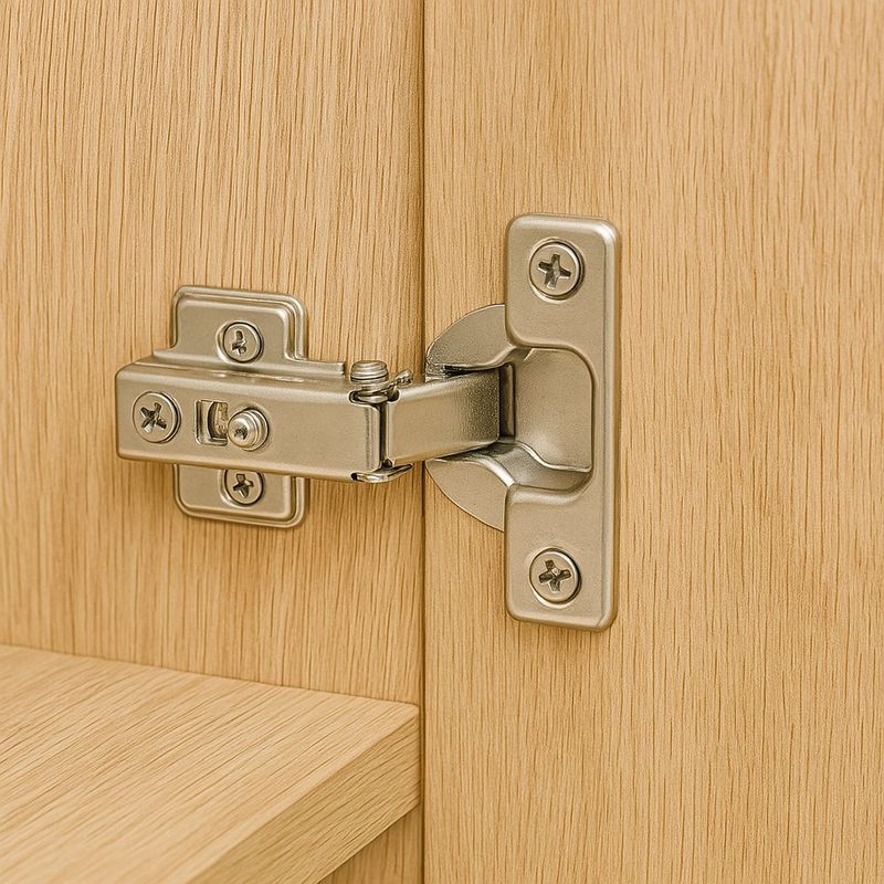Bisagra Cazoleta Recta para Muebles de Cocina o Baño Cobertura Completa 110°