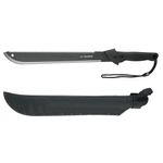 Machete Doble Filo con Cacha Bimaterial y Funda 18 Plg