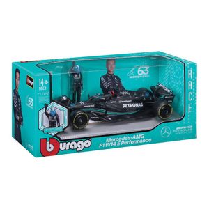 Réplica a Escala 1:24 del Mercedes-AMG W14 de Lewis Hamilton con Figura