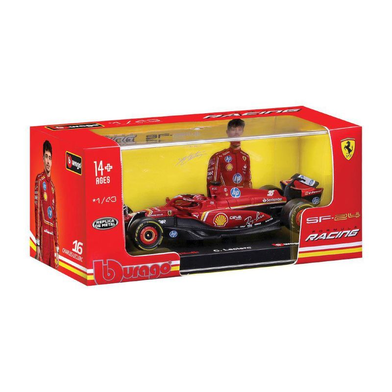 Réplica a Escala 1:43 del Ferrari SF-24 de Charles Leclerc con Casco