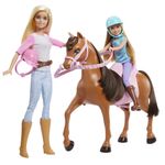 Barbie Clases de Equitación con 2 Muñecas y Caballo