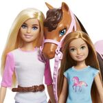 Barbie Clases de Equitación con 2 Muñecas y Caballo