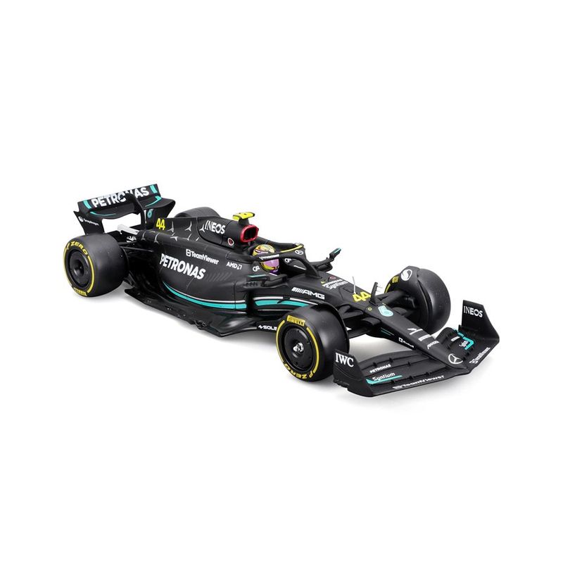 Réplica a Escala 1:24 del Mercedes-AMG W14 de Lewis Hamilton con Casco