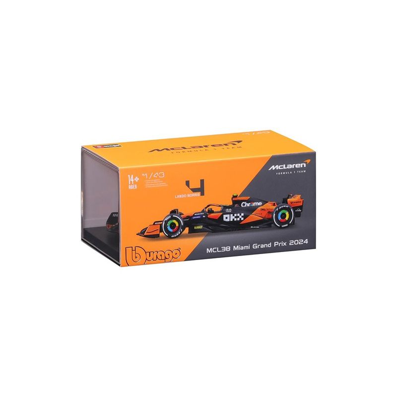 Réplica a Escala 1:43 del McLaren MCL38 de Lando Norris con Casco