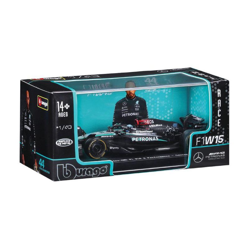 Réplica a Escala 1:43 del Mercedes-AMG W15 de Lewis Hamilton con Casco