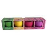Set de 4 Velas Aromáticas Ecológicas Multicolor
