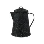 Cafetera Esmaltada Negra con Asa