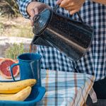 Cafetera Esmaltada Negra con Asa