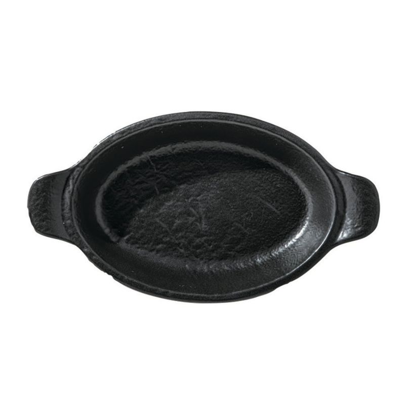 Plato Hondo Ovalado Negro