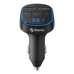 Transmisor de Bluetooth para Carro con Cargador Reproductor MP3 y Medidor de Voltaje