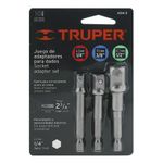 Set 3 Adaptadores Dado Largo 2 3/4 - Truper