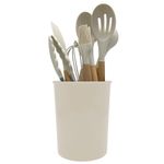 Set de 9 Utensilios de Silicona Beige