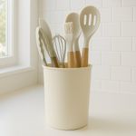 Set de 9 Utensilios de Silicona Beige
