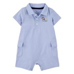 Camisa tipo Polo para Bebé Celeste Varias Tallas