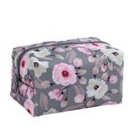 Set De 3 Cosmetiqueras Gris Flores - Viva