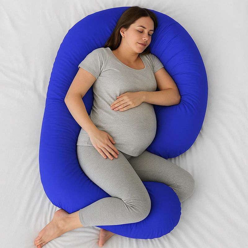 Cojín Especial en Forma de C Espiral Azul
