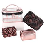 Set De 3 Cosmetiqueras Rosa Flores - Viva