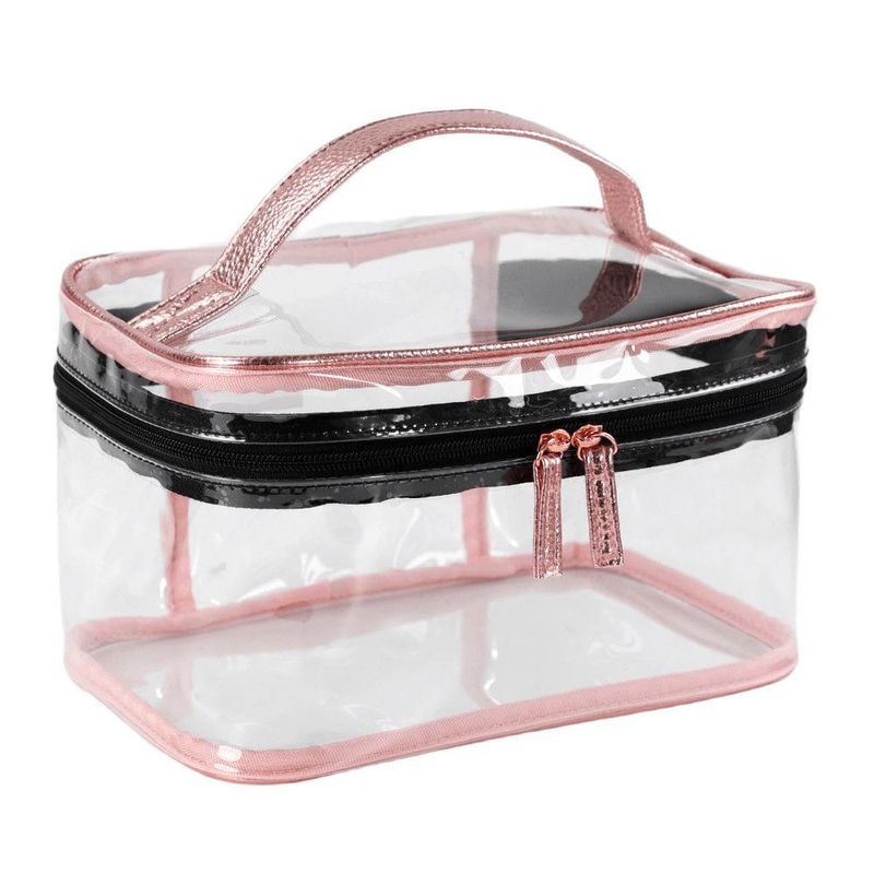 Set De 3 Cosmetiqueras Rosa Flores - Viva