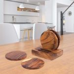 Set de 4 Porta Vasos de Madera