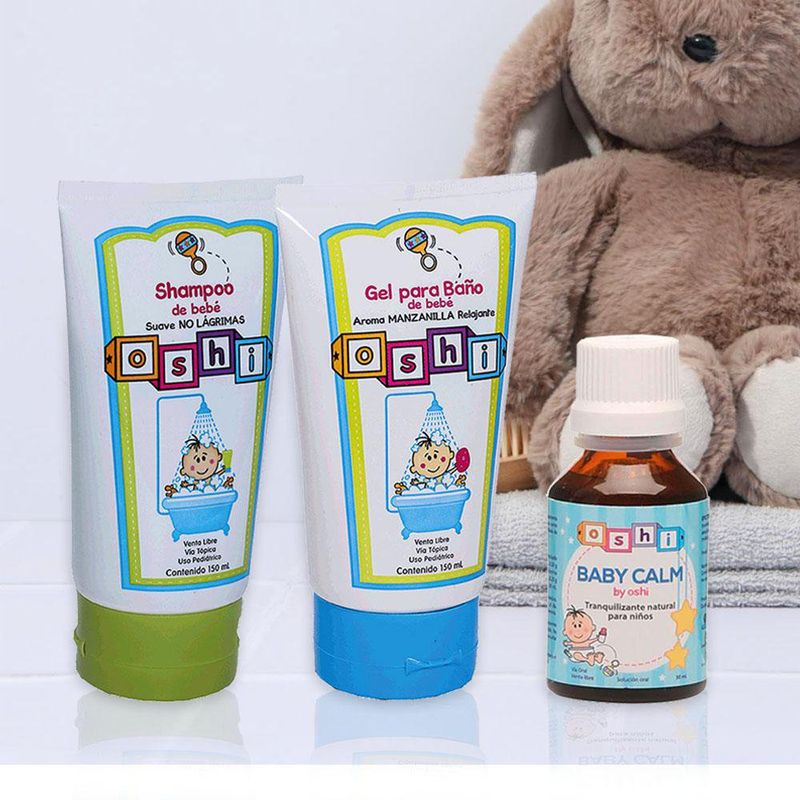 Set de Shampoo Gel y Tranquilizante Natural Oshi para Niños