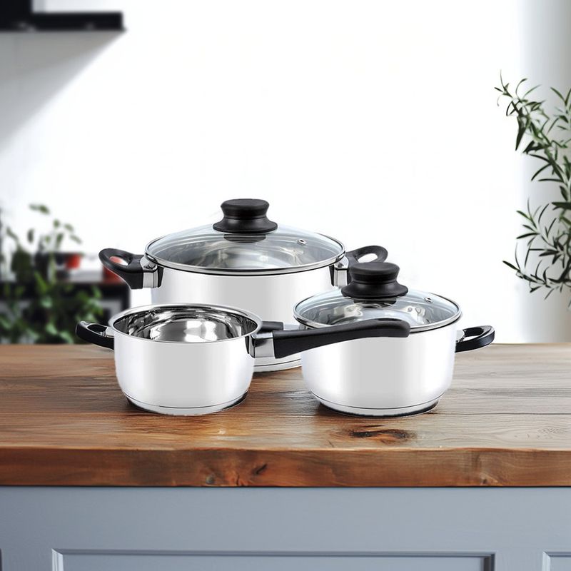 Batería de Cocina Acero Inoxidable 5 Pzas