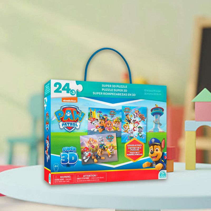 Set de 3 Súper Rompecabezas 3D Paw Patrol